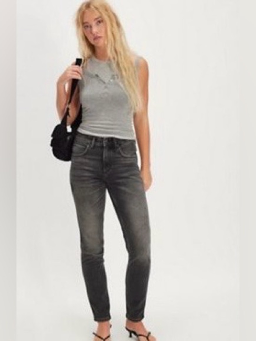 NWT Free People/Lee Mid Rise Rider Slim Fit size 34M